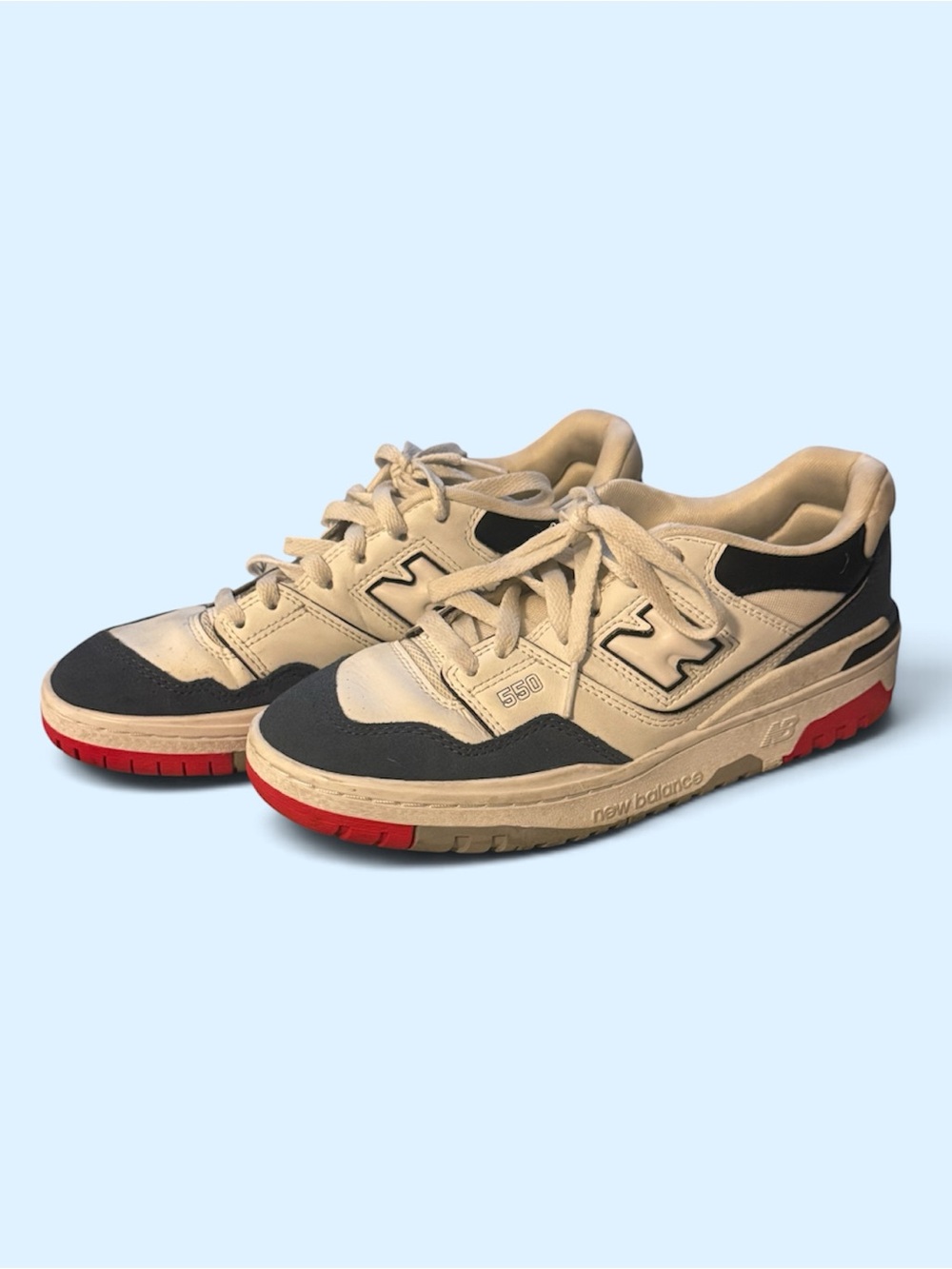 New Balance 550 white, red, blue
